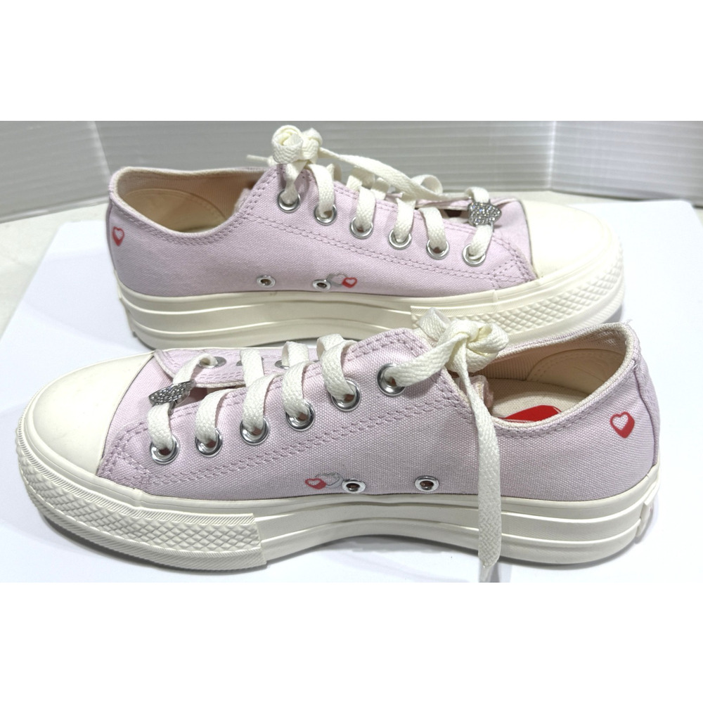 Converse Chuck Taylor All Star Lift Platform Pink Heart Low Women’s 6.5 Y2K